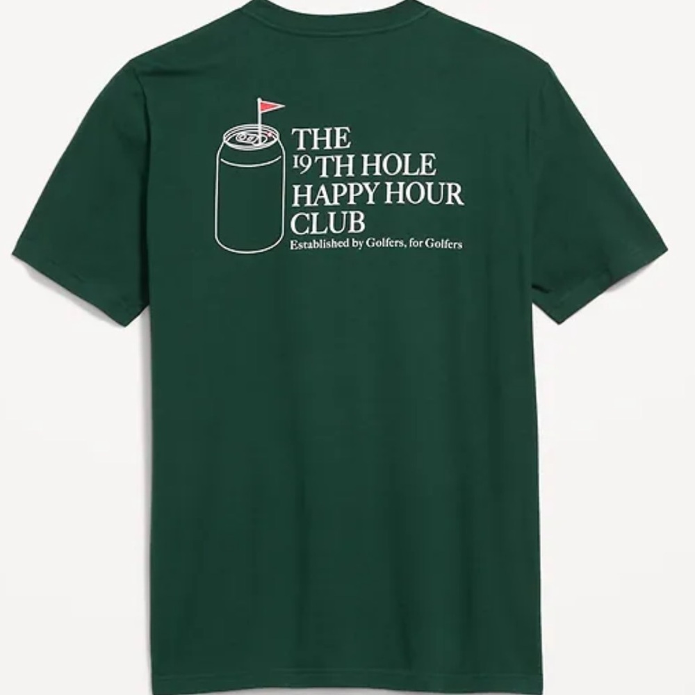 🤎3/$30🤎 Old Navy Mens Dark Green Golf Graphic Tee
